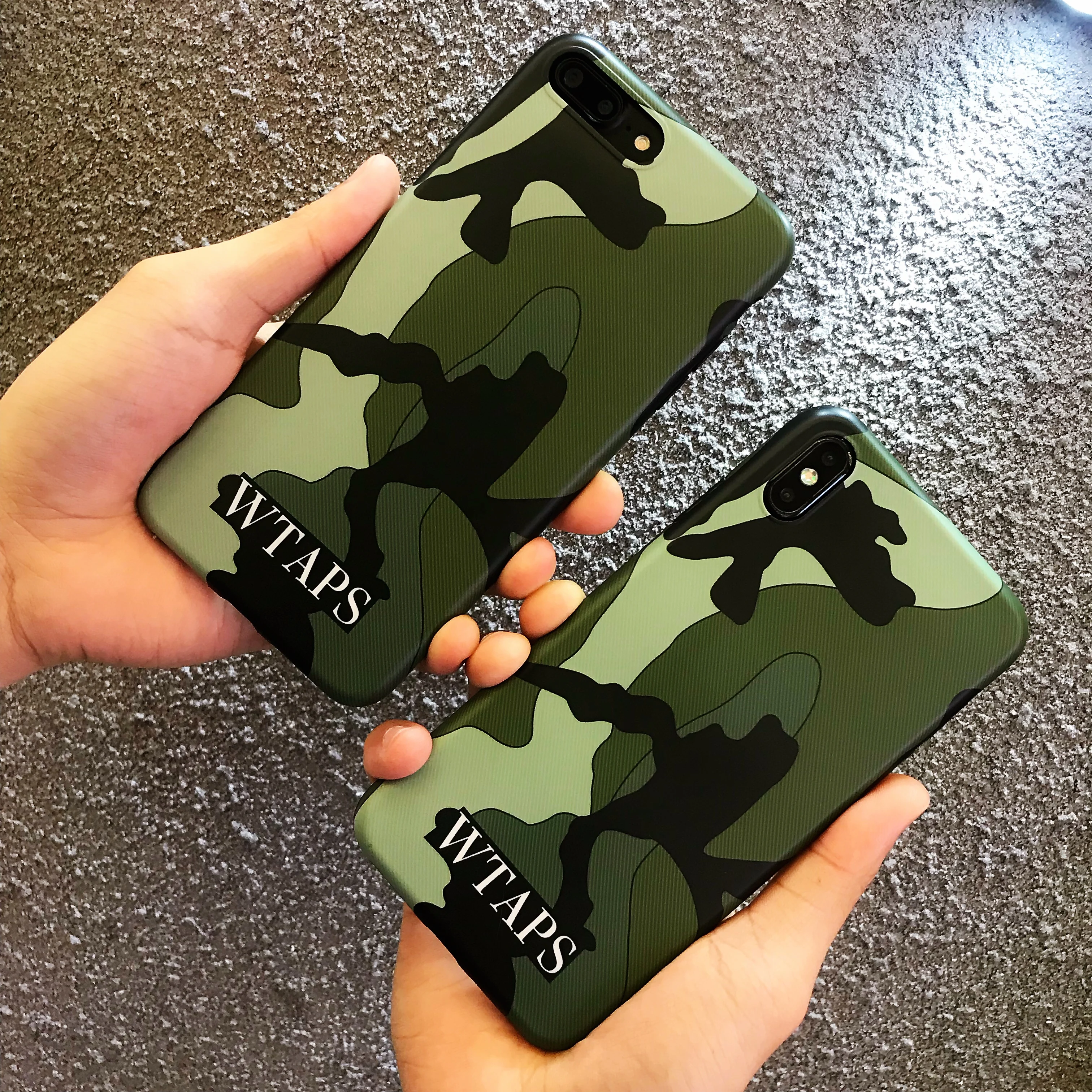 

KAIEN Tide brand Camouflage WTAPS Fashion soft Anti-drop Mobile phone case for iPhone 6 6s 7 7plus 8 8plus X XR XS MAX cover