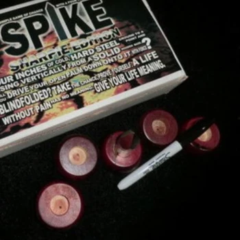 

Free shipping spike wooden deluxe nail wooden base devils nail magic tricks magic props