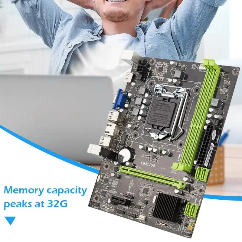 

JINGSHA H61 B75 Desktop Mainboard Socket LGA1155 32GB M-ATX Computer Motherboard USB 2.0 PCI-E16X Graphics Card Slot VGA HDMI