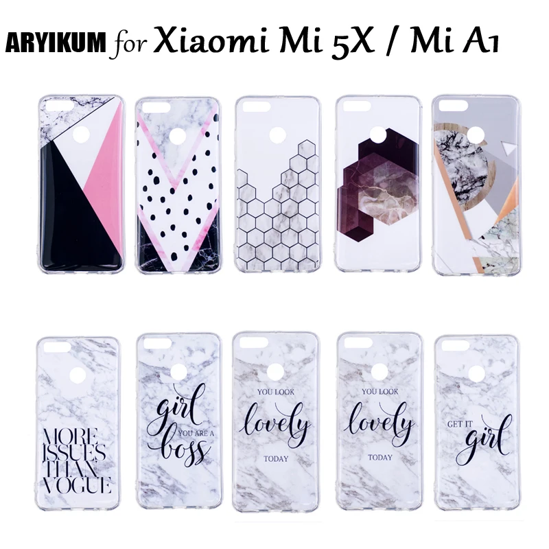 Мягкий силиконовый чехол ARYIKUM для Xiaomi Mi 5X5 X Mi5 Mi5X 64 ГБ телефона с мраморным камнем A1