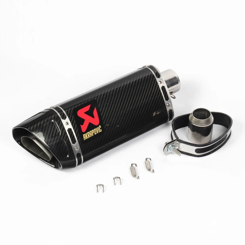 Akrapovic Exhaust Motorcycle Universal Muffler Pipe Carbon Fiber Stainless Steel escapamento de moto For Yamaha R15 CRF 230 FZ1