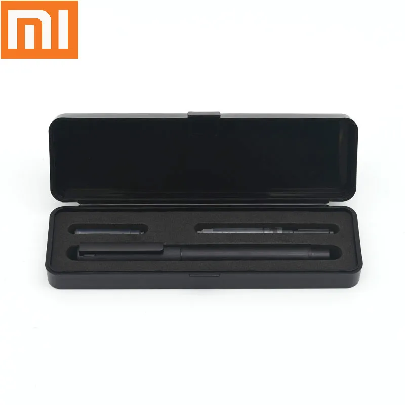 

Xiaomi Mijia KACO TUBE Series Luxury Black Fountain Pen Set 0.5mm F Nib Steel Ink Pens for Simple Business Gift Free Shipping