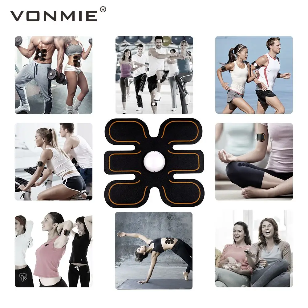 Фитнес машина VONMIE S4B01 живот ремень стимулятор мышц устройство для стимуляции
