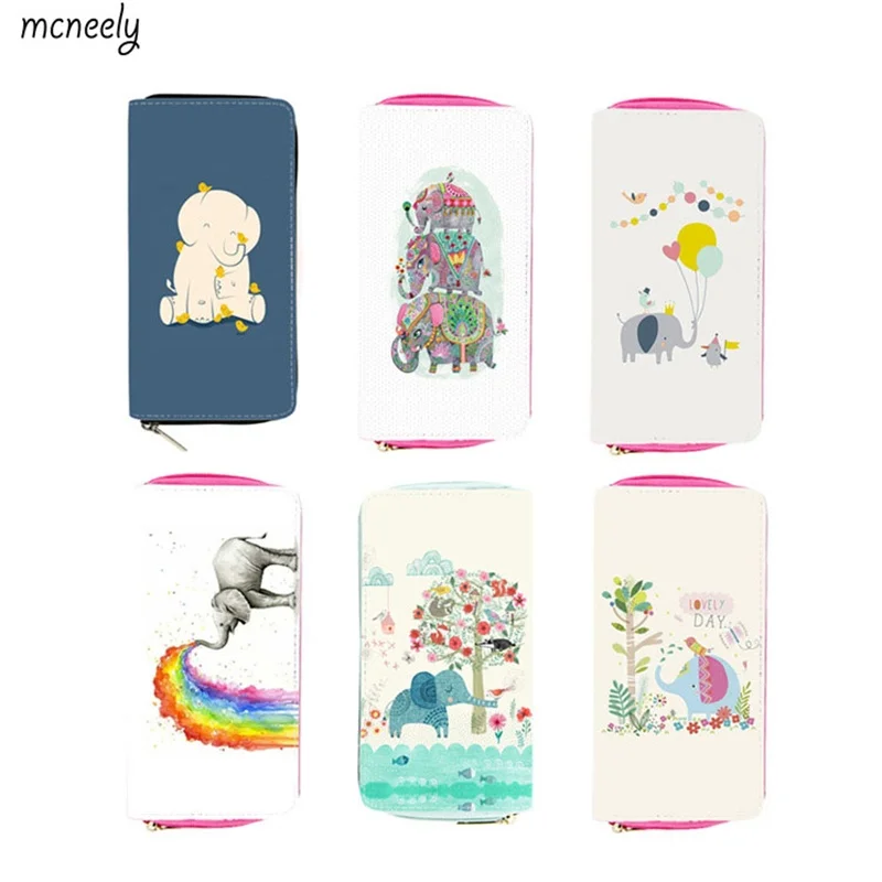 

Hot Selling Lovely Elephant Long Women Wallet Clutch Purse Wallet Purse For Women Purse Card Holders Wallet