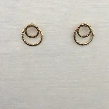 Повседневные серьги-гвоздики с покрытием золотого цвета