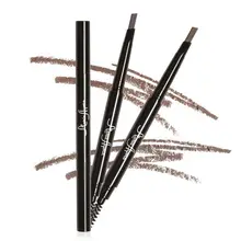 4 Colors Long Lasting Waterproof Eyebrow Eyeliner Pen Pencil with Brush Natural Easy to Wear Makeup Tools