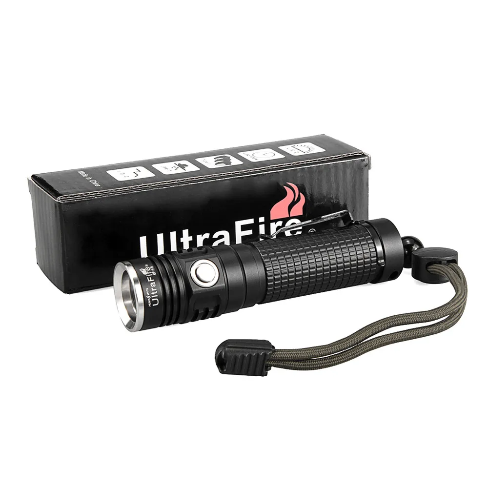 

Ultrafire UF-F6 rechargeable promotion wholesale super bright led luz torch lantern XM-L flashlight 18650 battery (not included)