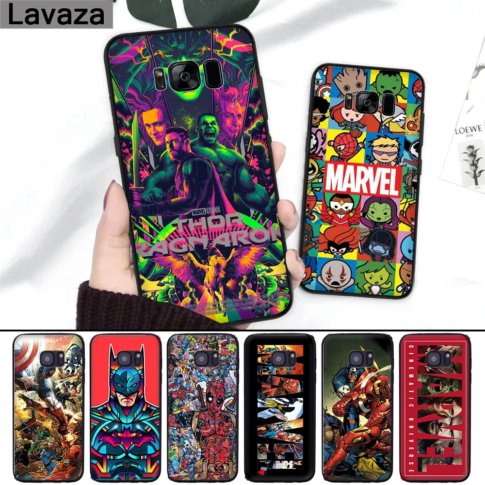

Lavaza Marvel Comics logo DIY Printing Drawing Silicone Case for Samsung S6 Edge S7 S8 Plus S9 S10 Note 8 9 10 M10 M20 M30 M40