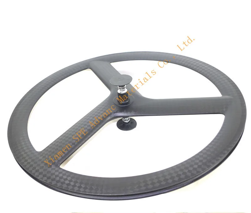 

Carbon Tubular tri spoke wheel fixed gear wheel 700c single speed bike wheels Free shipping