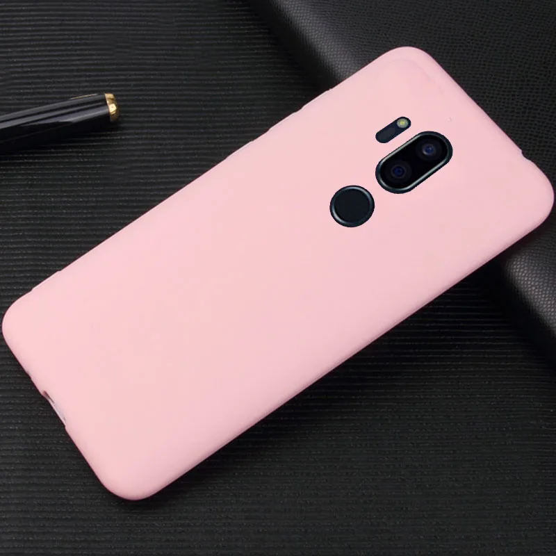 Цвет матовый конфетный, TPU чехол для LG G8 G7 G6 G5 G4 стилус G3mini Stylo 4 V10 V20 V30 V40 ультра тонкий прозрачный мягкий чехол - Цвет: Pink TPU