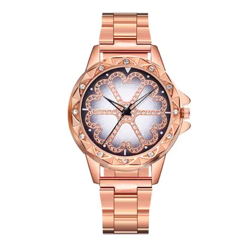 

2019 Fashion Women Rose Gold Flower Rhinestone Wrist Watches Luxury Casual Female Quartz Watch Relogio Feminino Drop Shipping j2