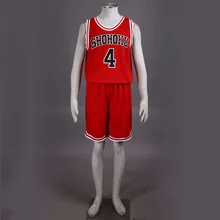 SLAM DUNK Takenori Akagi Cosplay Costume Shohoku High School Team NO 4 Sports Uniform Jersey XS