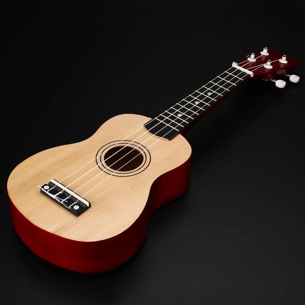 

Wooden Soprano Ukulele 21 inch Mini Hawaiian Musical Instrument Small Guitar