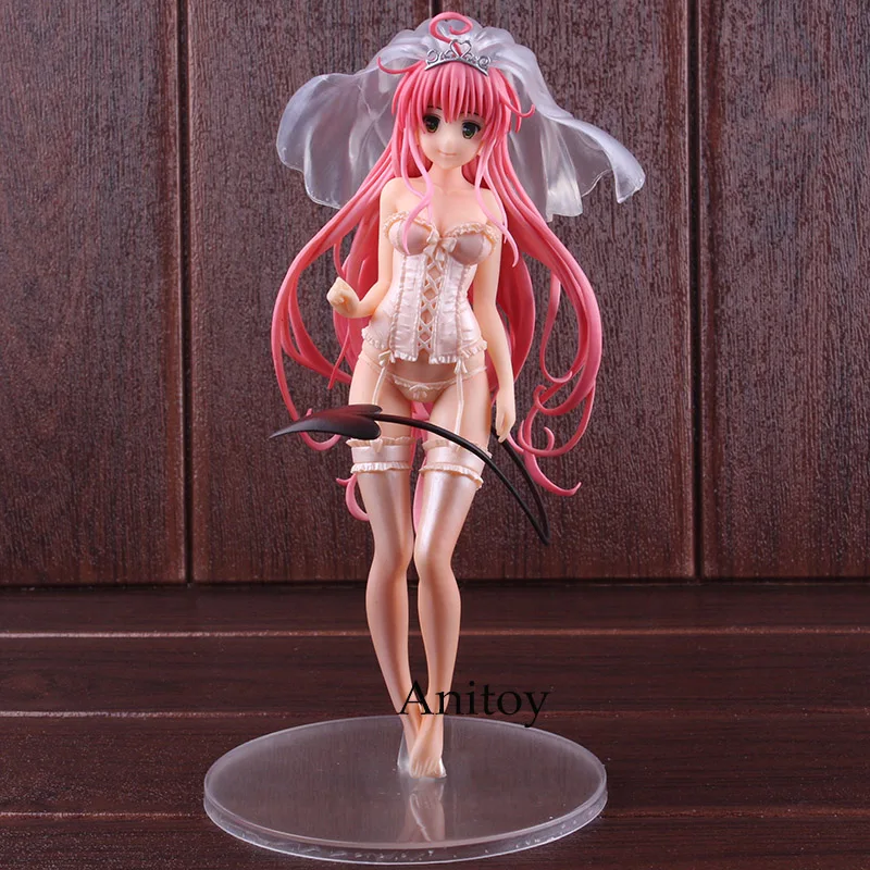 

To Love Ru Darkness Momo Belia Deviluke ---- Girl Wedding Dress PVC To Love 1/6 Scale Painted Figure Collectible ---- Toys 27cm