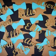 Пользовательское имя «Little Man», в первую очередь для дня рождения для маленьких мальчиков, Confettis для подарков для будущей матери для крещения ребенка Настольный Декор Скрап рассеивает вечерние Декор