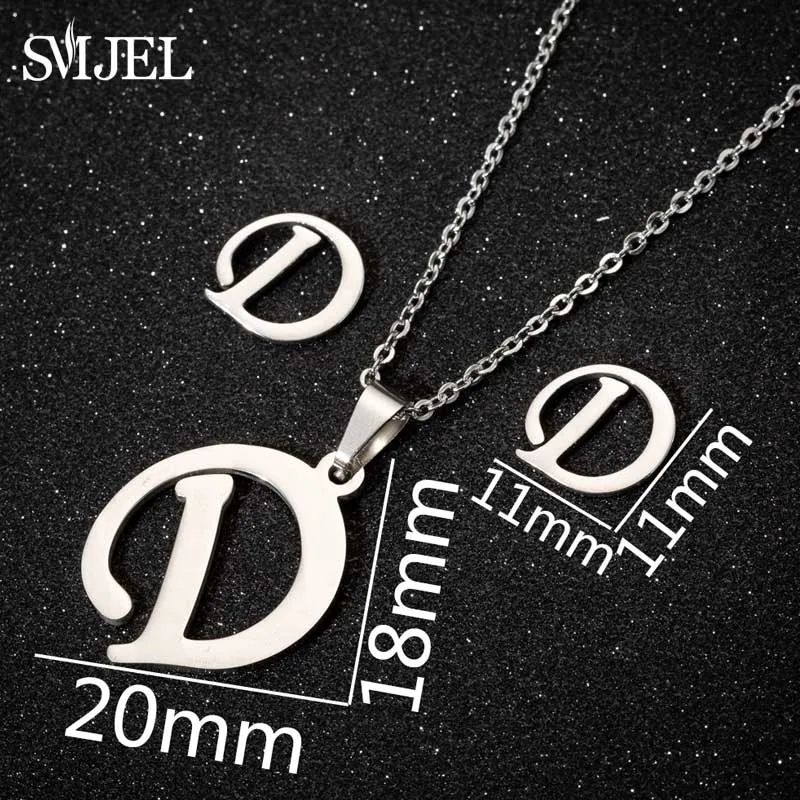 SMJEL Tiny Initial Letter Earrings Stainless Steel Personalize A-Z Alphabet Stud Earings Everyday Jewelry Bridesmaids brincos - Image 5
