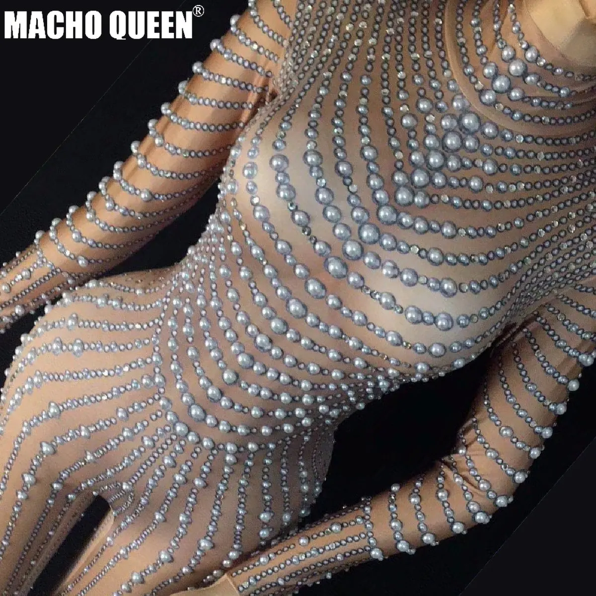 

Drag Queen Dance Stage Costumes Rhinestone Bodysuit Carnival Dance Costume Sparkly Rompers Women Outfit Birthday Party Wear