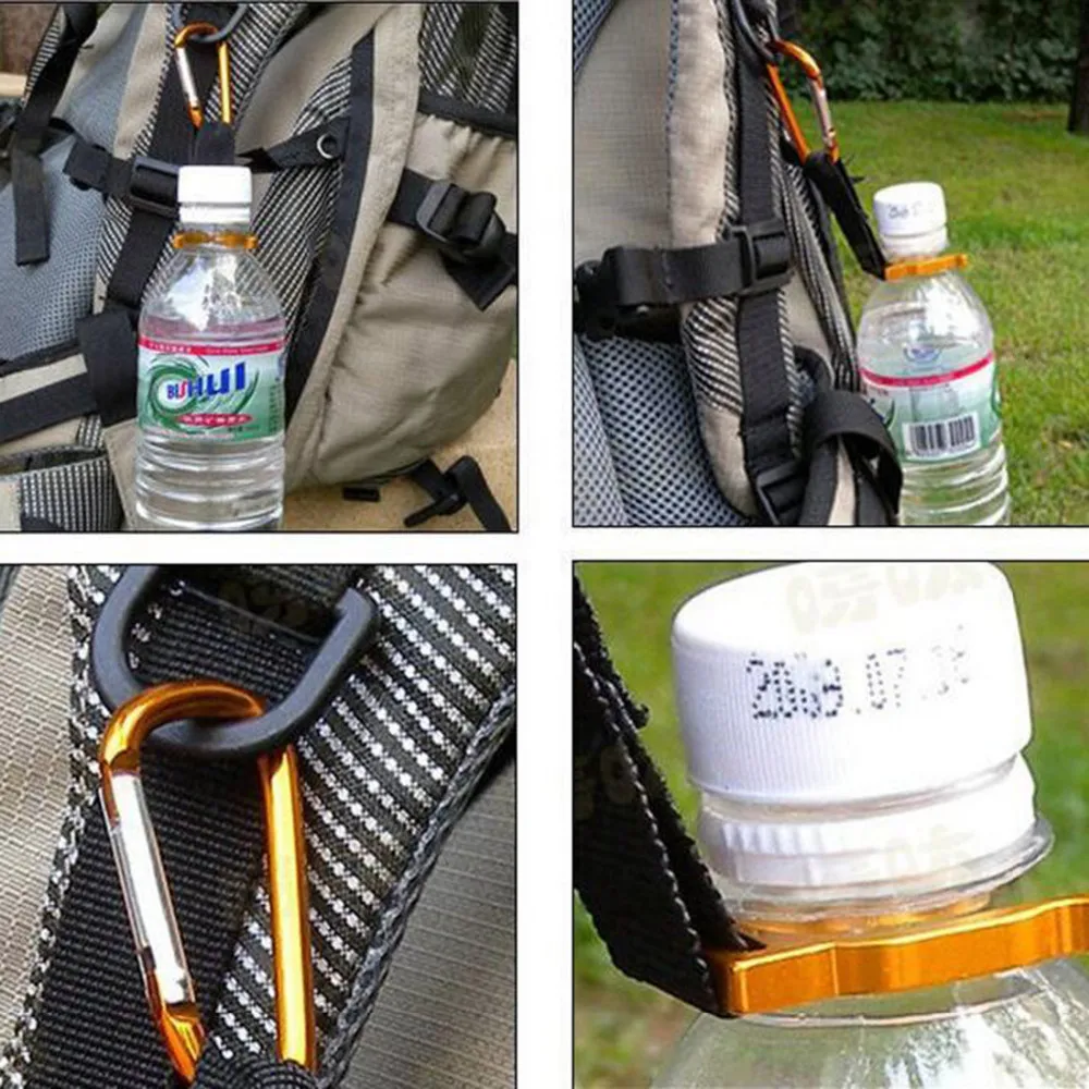 Climbing Carabiner Water Bottle Buckle Hook Holder Clip For Camping Sadoun.com
