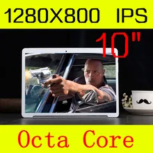 Android5.1 Tablet 10 ” IPS 1280*800 4GB/128GB MT6592 Octa Core Tablette Dual SIM GPS Bluetooth wifi The metal shell Tablet PC
