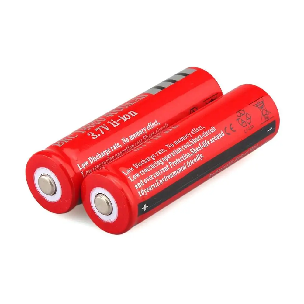 3,7 в 4000 мАч 18650 аккумулятор литий-ионный аккумулятор для Светодиодный фонарь фонарик аккумуляторные батареи аккумулятор - Цвет: 2pcs battery
