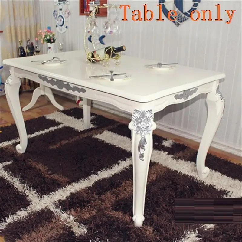 Набор комната A Langer Juego Comedor Eettafel Yemek Masasi Dinning Pliante деревянный европейский стол - Цвет: MODEL B