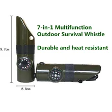 4 шт. Открытый выживания чрезвычайным судья термометр Компасы Лупа Отражатели В армейском стиле; зеленый цвет Тренер Свистки много