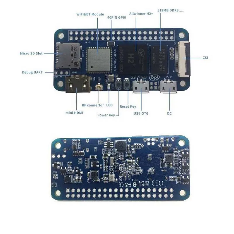 Banana Pi M2 Zero с открытым исходным кодом Quard-core Singe Board Bpi-M2 0 С 512 МБ ram 1080P HD видео выход