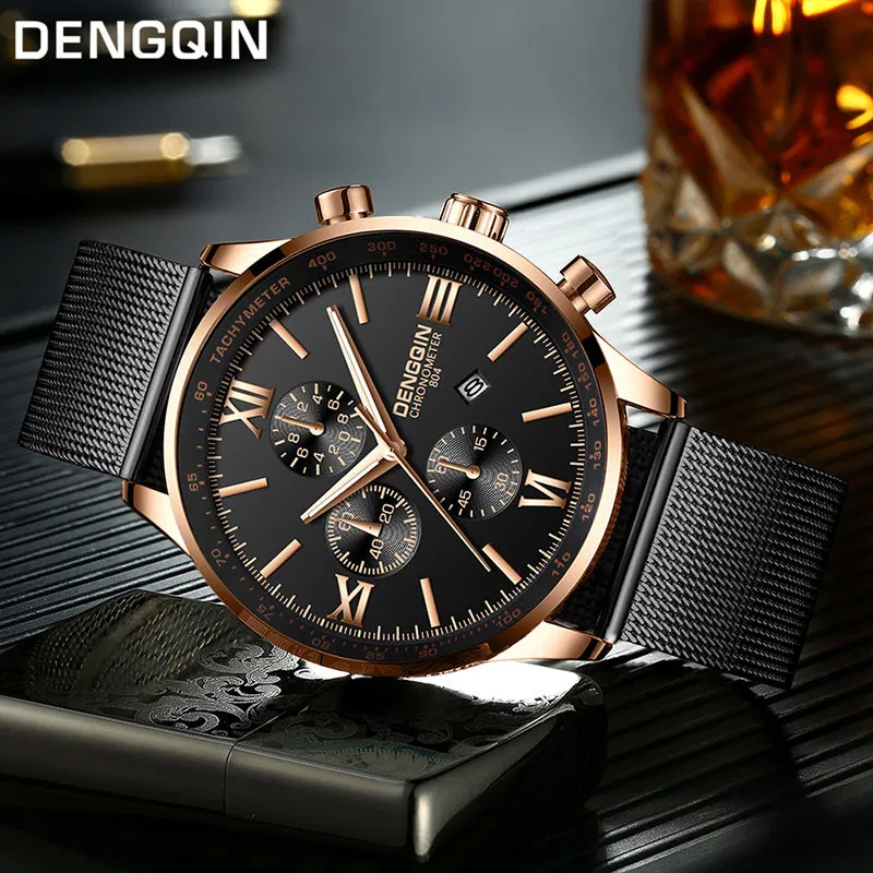 

2019 Watch Men With Date Top Brand Luxury Fashion Business Stainless Steel Classic Gold Sport quartz Relogio Masculino Clock