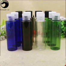 

50Pcs 100Ml Green Blue Clear Plastic Packaging Empty Bottles Top Flip Parfume Oil Packing Cosmetic Containers Free Shipping