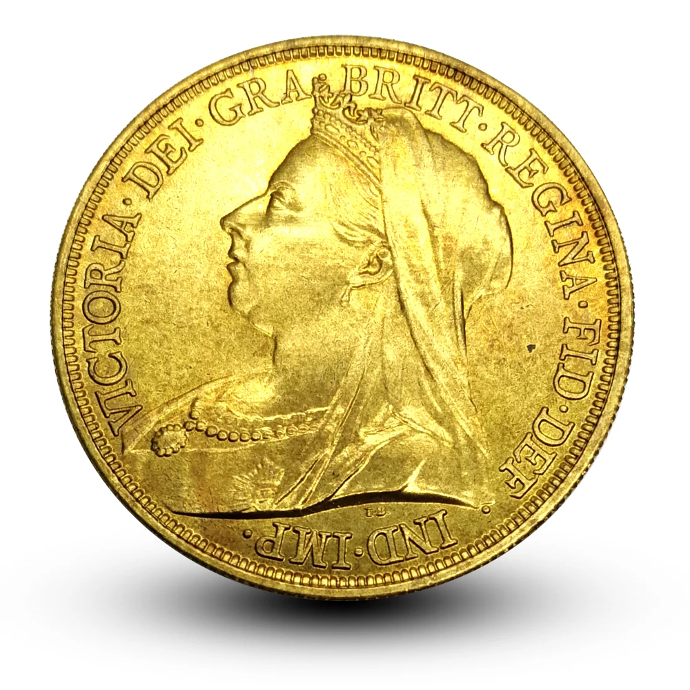 1900 high quality Great Britain gold plated brass coin retro Queen