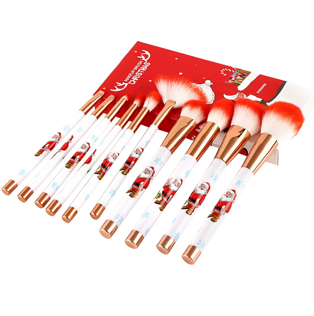 

MAG 10 Pcs Christmas Designs Makeup Christmas Gifts Makeup And Beauty Brushes Makeup Brush Set L511