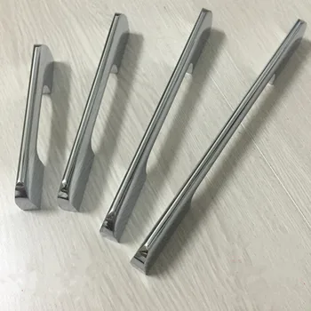 

128mm 160mm 192mm 224mm 256mm bright chrome kitchen cabinet wardrobe door handles matte silver drawer dresser pull modern simple