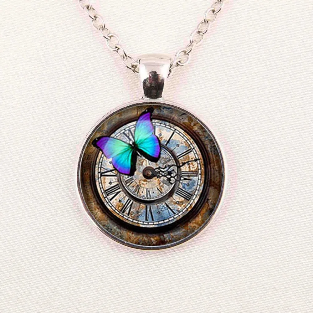 1pcs Steampunk clock necklace Steampunk watch pendant Steampunk clock