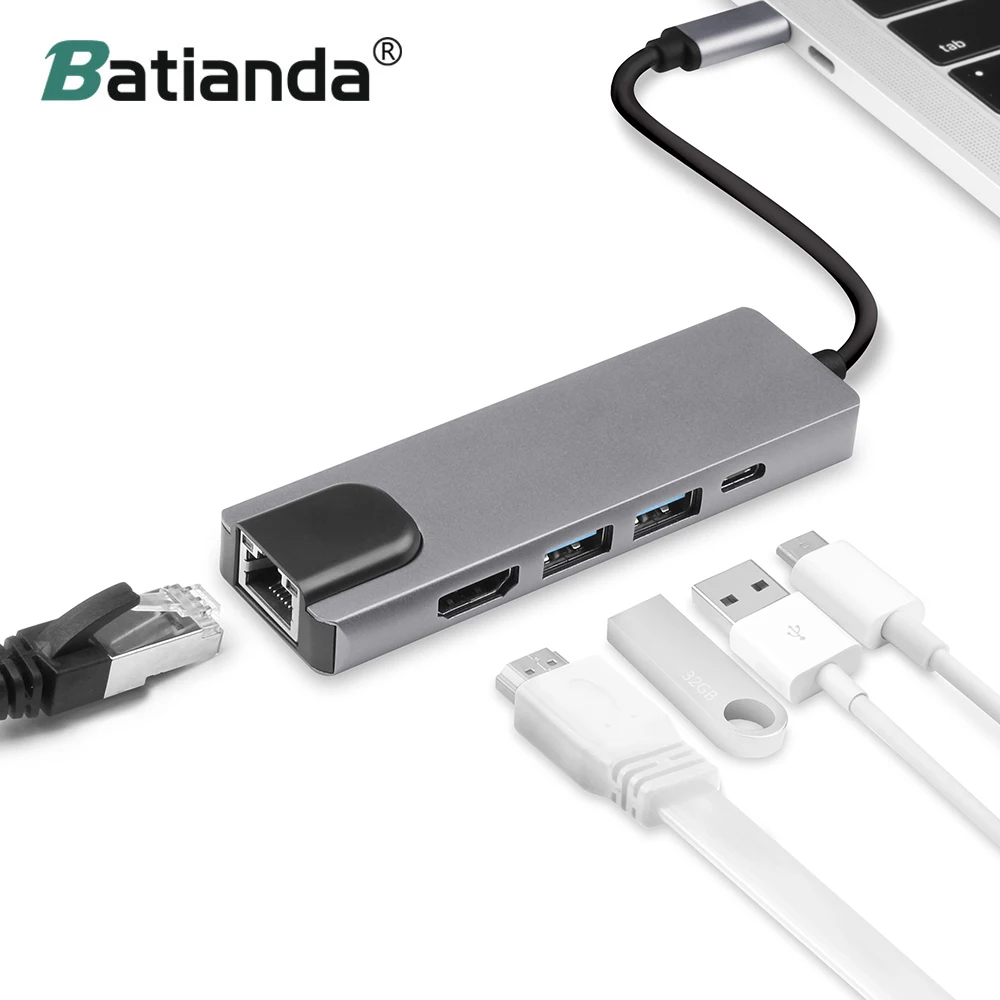 Type C Hub Hdmi USB C Hub to Gigabit Ethernet Rj45 Lan Adapter for Macbook Pro 2016 2017 Thunderbolt 3 USB-C Charger Port Type C Hub Hdmi USB C Hub to Gigabit Ethernet Rj45 Lan Adapter for Macbook Pro 2016 2017 Thunderbolt 3 USB-C Charger Port