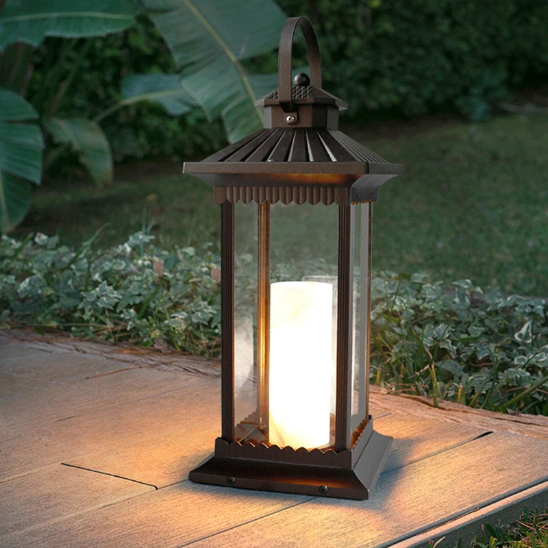 IN JUICY Retro Outdoor Waterdichte Tuin Gazon Licht Villa Straat Landschap Balkon Binnenplaats Licht Vloerlamp