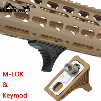 

Tactical Mini Keymod M-lok Handstop Hand Guard Angled Foregrip for NSR M-LOK keymod Quad Handguard Hunting Airsoft Caza AR15 GUN