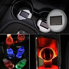 Автомобильный держатель для подстаканника, подстаканник для подстаканника, подзарядка от usb, на солнечной батарее, 7 цветов, подстаканник для освещения, авто интерьер, Стильный чехол, украшение