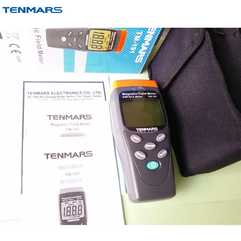 TENMARS TM-191 Digital Portable EMF Electromagnetic Magnetic Field Tester | Инструменты