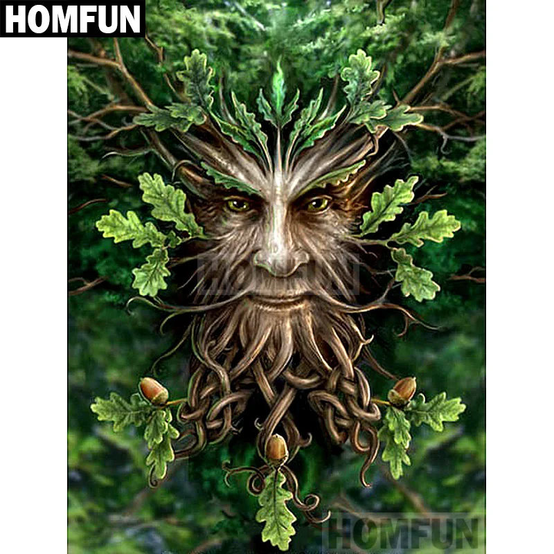 

HOMFUN Full Square/Round Drill 5D DIY Diamond Painting "Cartoon tree elf" Embroidery Cross Stitch 5D Home Decor Gift A01945