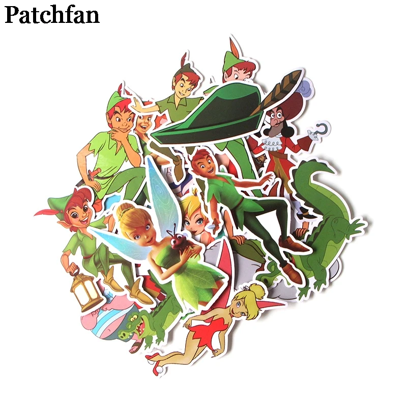 Patchfan 19 шт. Питер Пэн мультфильм забавные наклейки для скрапбукинга DIY ноутбук скейтборд мотоцикл домашние декоративные значки A2012