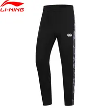 Li-Ning, мужские трендовые тренировочные штаны, обычная посадка, 87% хлопок, 13% полиэстер, удобные спортивные штаны с подкладкой AKLN685 MKY397