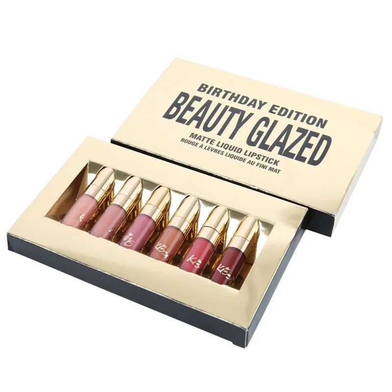 Fashion Beauty 6 pcs/set Lip Gloss Liquid Long-lasting Cosmetics Makeup Kit Matte Moisturing Lipstick Fashion Beauty 6 pcs/set Lip Gloss Liquid Long-lasting Cosmetics Makeup Kit Matte Moisturing Lipstick