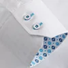 100% Cotton Floral Printing Neck Men's Dress Shirt Long Sleeve Slim Fit Male Smart Casual Business Forma Shirts ► Photo 3/6