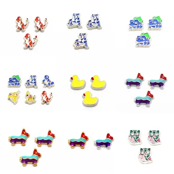 

Newest MIx 10pcs/lot animal Pocket Monsters floating charms living glass floating memory locket charms jewelry