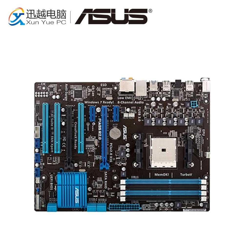 

Asus F1A55 R2.0 Desktop Motherboard A55 Socket FM1 DDR3 64G SATA2 USB3.0 ATX