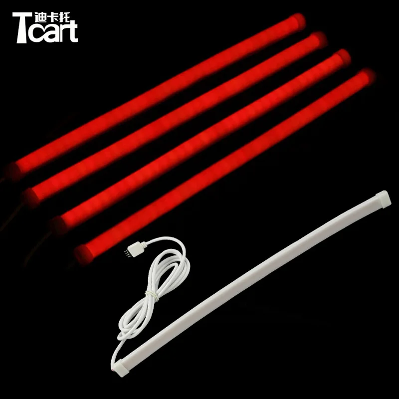 Tcart 4 шт./компл. Автомобильные светодиодные RGB подсветки для салона 12 В постоянного