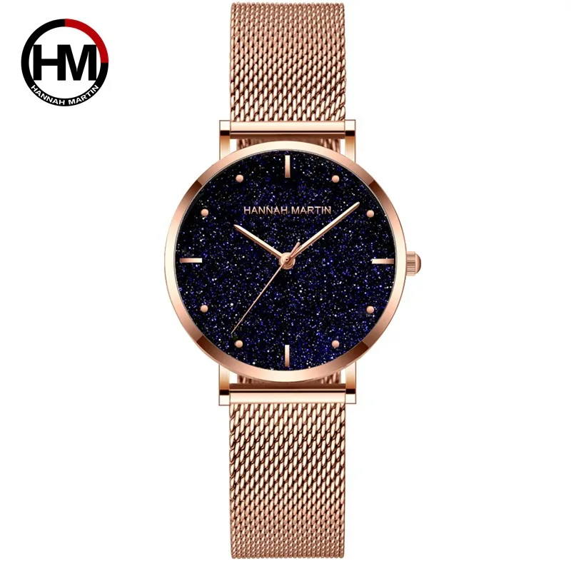

New Watches For Women Top Brand Luxury Starry Sky Quartz Watch Women Rose Gold Stainless Steel Waterproof Clock relogio feminino