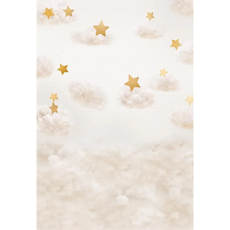 Us 200 20 Off5x7ft Grey Gray Clouds Sky Gold Stars Washable One Piece No Wrinkle Banner Photo Studio Background Backdrop Polyester Fabric In - 