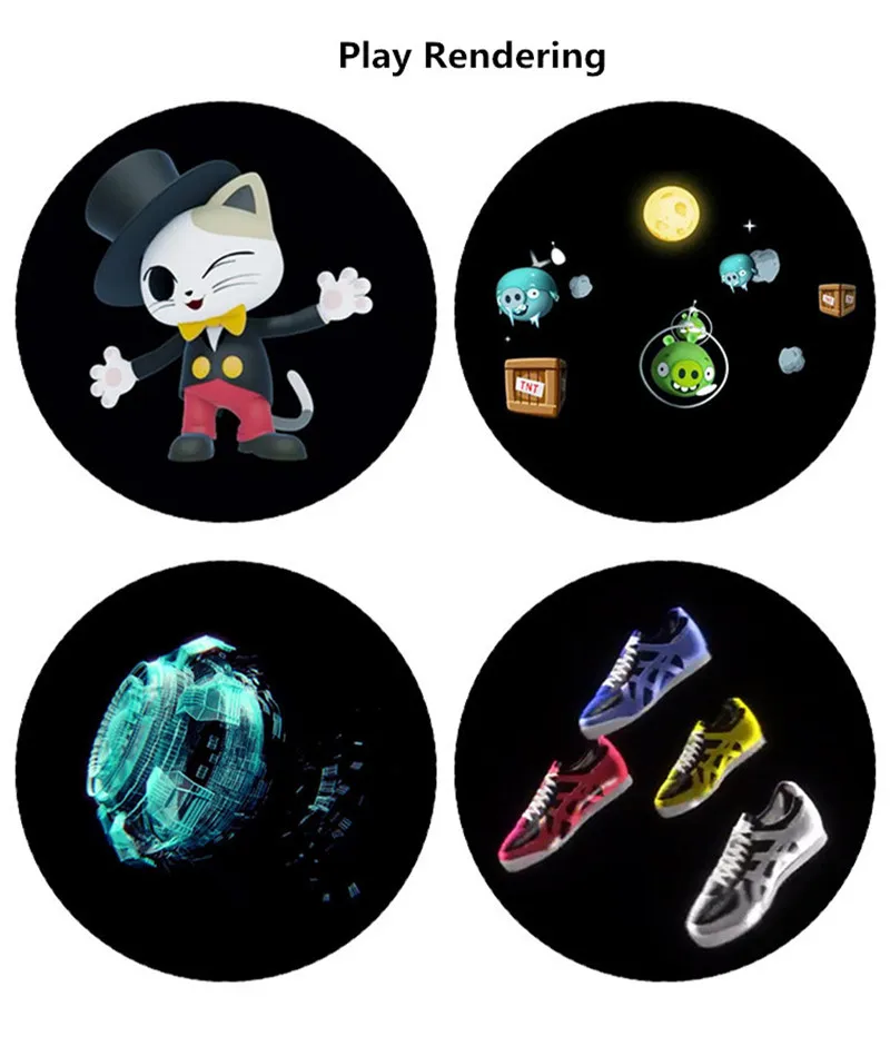 3D Holographic Projector Light Upgraded Wifi Hologram Player LED Display Fan Advertising Light APP Control 320Leds Logo Lights