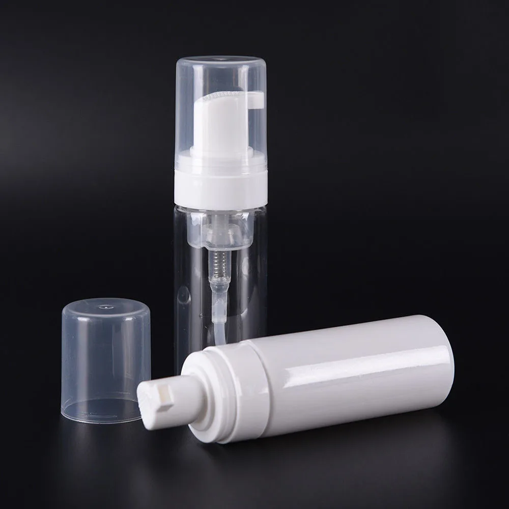 

1pc Clear White Spray Bottle 50ml Froth Pump Soap Mousses Liquid Dispenser Foam Bottles With Cap Plastic Shampoo Lotion Bottling